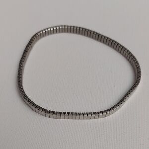 Milor Omega Watch Band Silver Tone Stainless Steel Anklet Or Bracelet